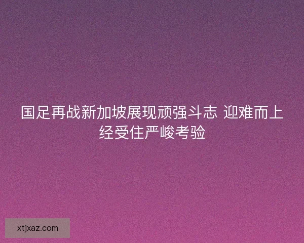 国足再战新加坡展现顽强斗志 迎难而上经受住严峻考验